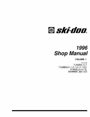 1996 Ski-Doo Shop Manual, Volume 1, Page 2