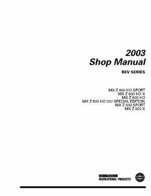 2003 Ski-Doo REV Series Factory Shop Manual, Page 2