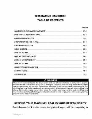 2005 Ski-Doo Racing Handbook, Page 2